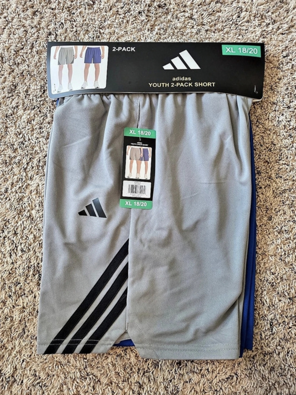 adidas Youth 2-Pack Short Athletic Shorts Boys